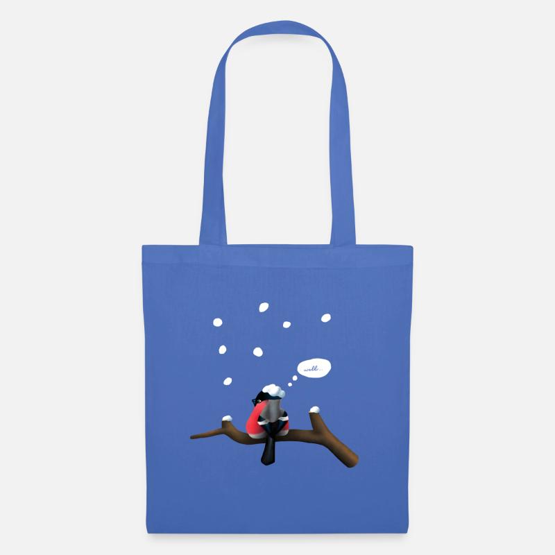 Melancholischer Vogel - Stoffbeutel - Hellblau