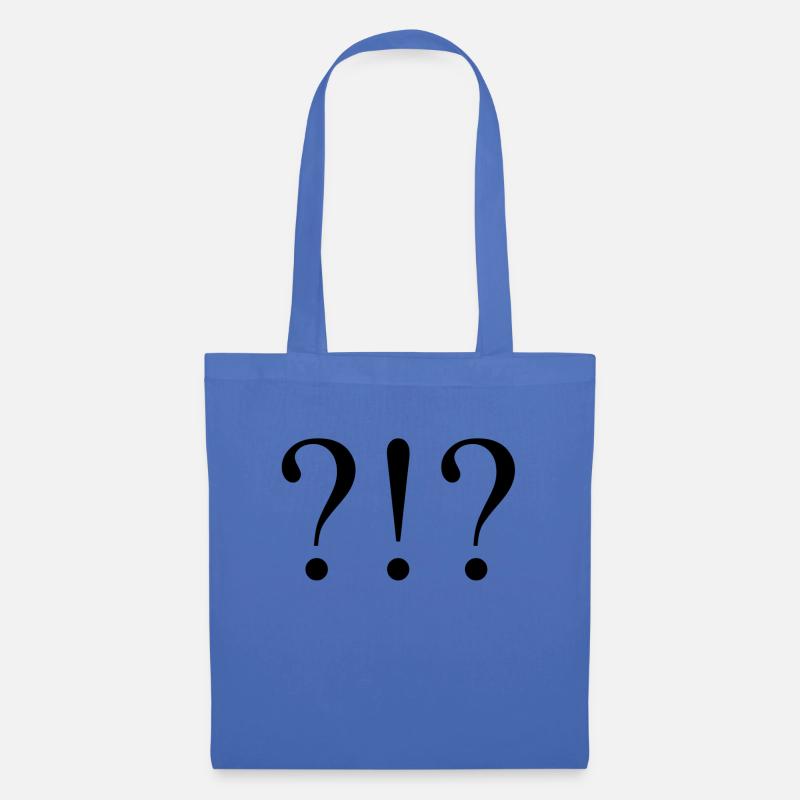 Point d’interrogation Point d’exclamation black - Sac en tissu - bleu pâle
