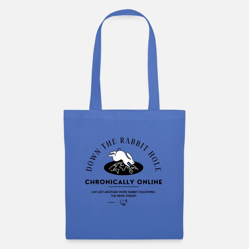 Chronically Online | Down the Internet Rabbit Hole - Tote Bag - light blue