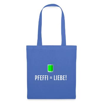 Pfefferminz Likör Pfeffi Vatertag Sauf - Stoffbeutel - Hellblau - Vorne
