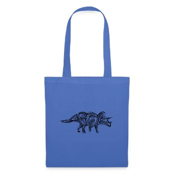 Dinosaur Triceratops Tribal Tattoo - Tote Bag - light blue - Front