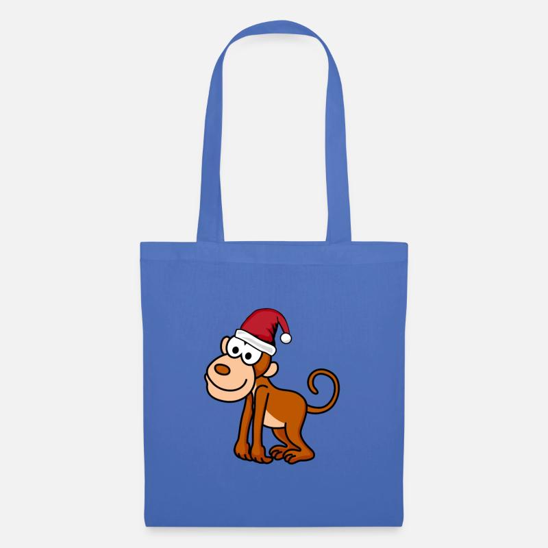 Affe Comic Weihnachten - Stoffbeutel - Hellblau