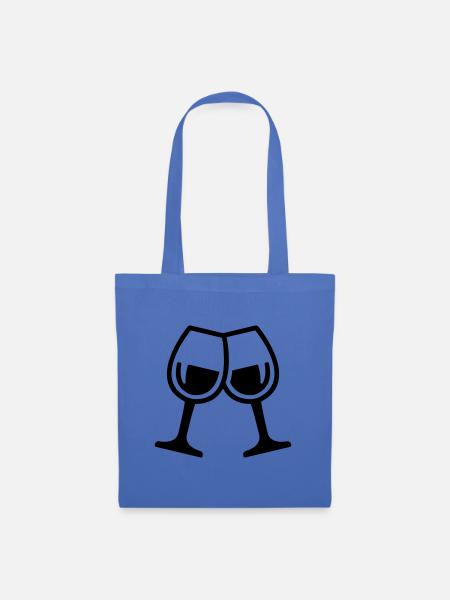 Wein Gläser - Stoffbeutel - Hellblau