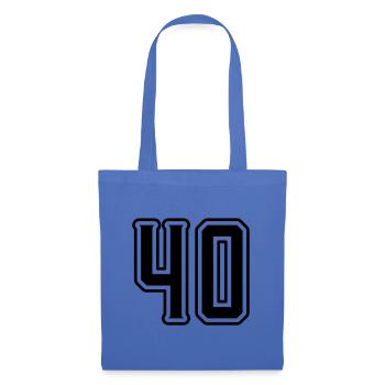 Symbole de 40 chiffres - Sac en tissu - bleu pâle - Devant