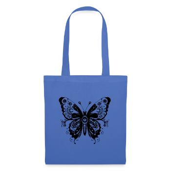 Schmetterling Mandala Boho - Stoffbeutel - Hellblau - Vorne