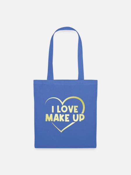 Ich liebe Make up - Stoffbeutel - Hellblau