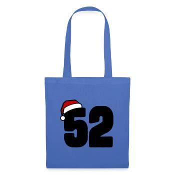 52 Numéro Noël - Sac en tissu - bleu pâle - Devant