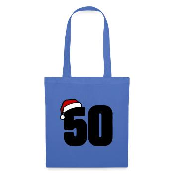 50 Numéro de Noël - Sac en tissu - bleu pâle - Devant