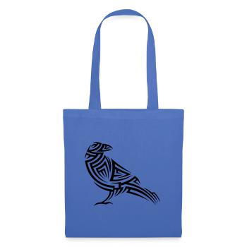 Krähe Tribal Tattoo - Stoffbeutel - Hellblau - Vorne