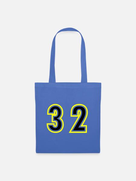 32 Zahl College - Stoffbeutel - Hellblau