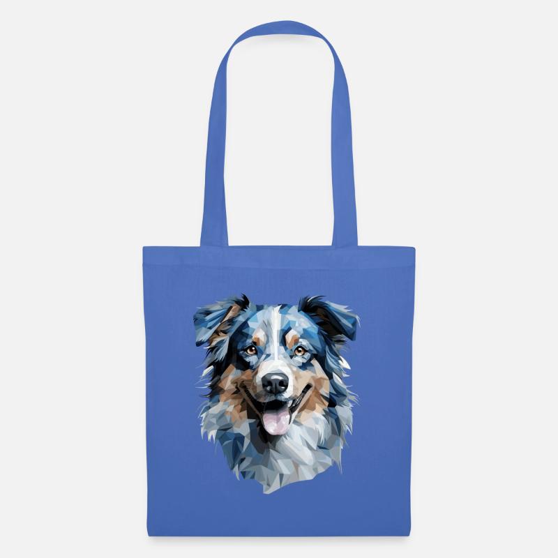 Australian Shepherd Polygon - Stoffbeutel - Hellblau