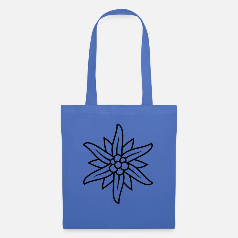Bergblume Edelweiss Logo - Stoffbeutel - Hellblau