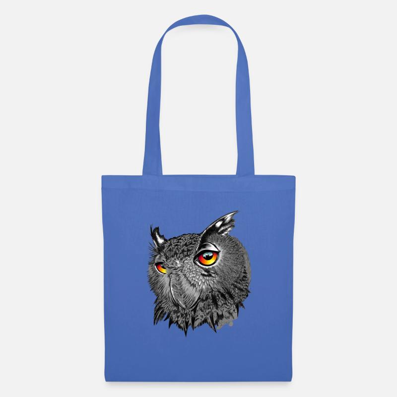 Uhu/Bubo Bubo/Eule - Stoffbeutel - Hellblau