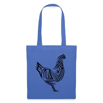 Huhn Tribal Tattoo - Stoffbeutel - Hellblau - Vorne