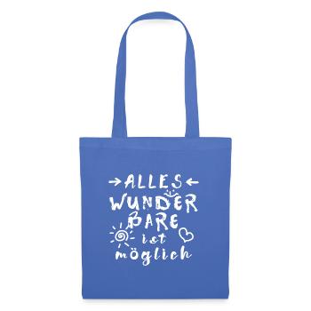 Wunder Glücksbringer Erfolg Spruch Affirmation - Stoffbeutel - Hellblau - Vorne