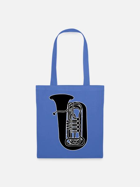 Tuba Blechblas 2 - Stoffbeutel - Hellblau