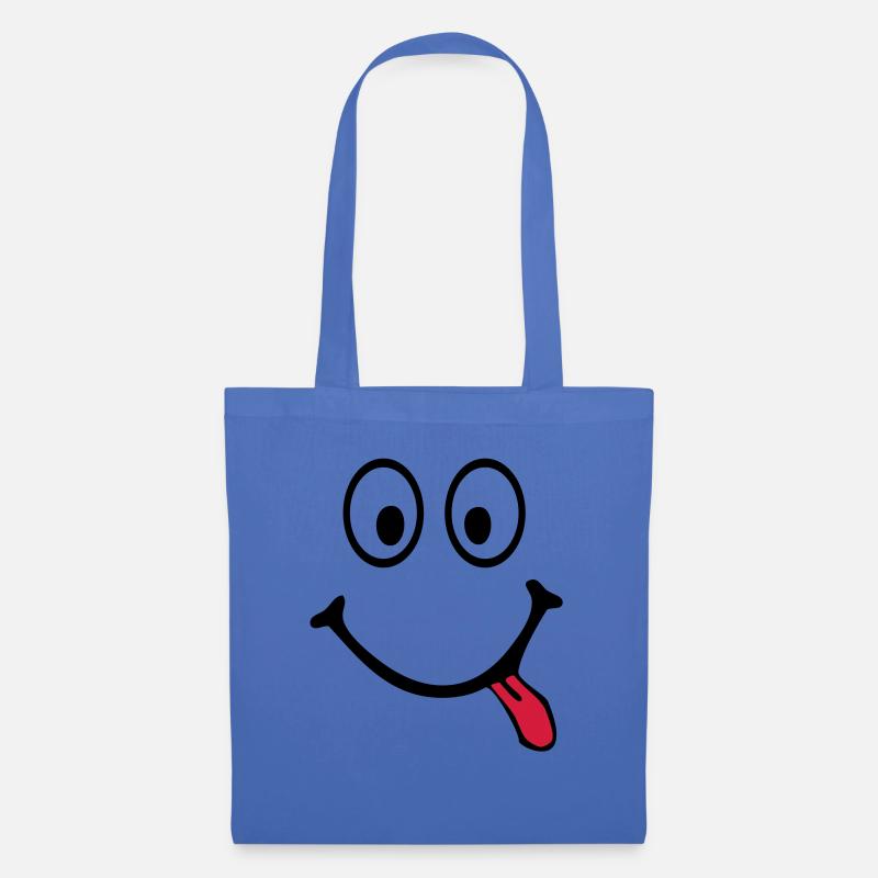 smiley - Stoffbeutel - Hellblau