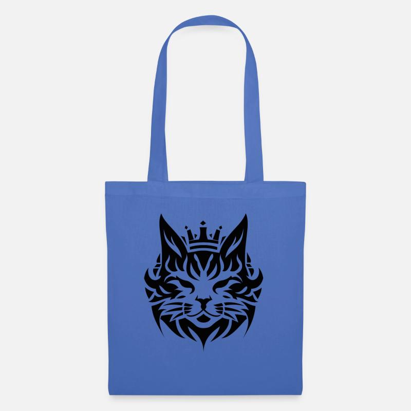 Concise cat with crown - Tote Bag - light blue