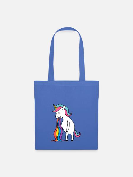 Einhorn Regenbogen Kotze. Kein Bock Lustlos Würgen - Stoffbeutel - Hellblau