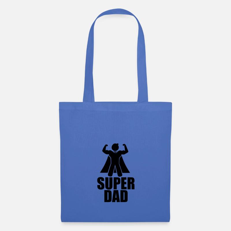 "SUPER DAD" Tshirt - Geschenkidee - Stoffbeutel - Hellblau