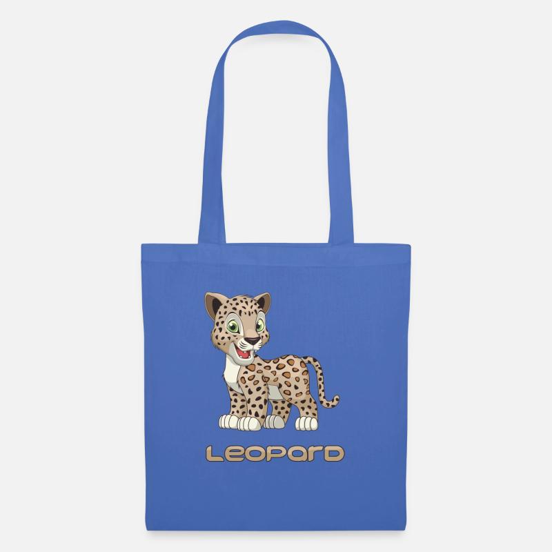 Leopard - Stoffbeutel - Hellblau
