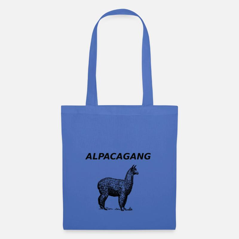 Alpaka - Alpaca - Geschenk - Stoffbeutel - Hellblau