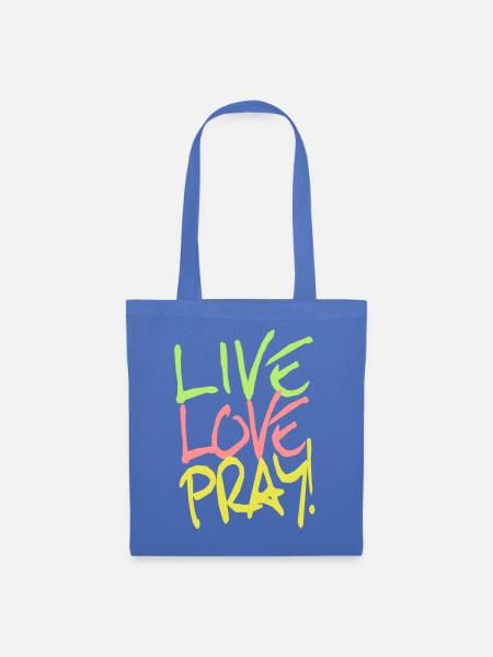 Live-Love-Pray! - Stoffbeutel - Hellblau
