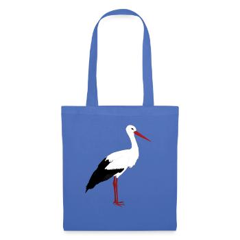 Storch steht - Stoffbeutel - Hellblau - Vorne