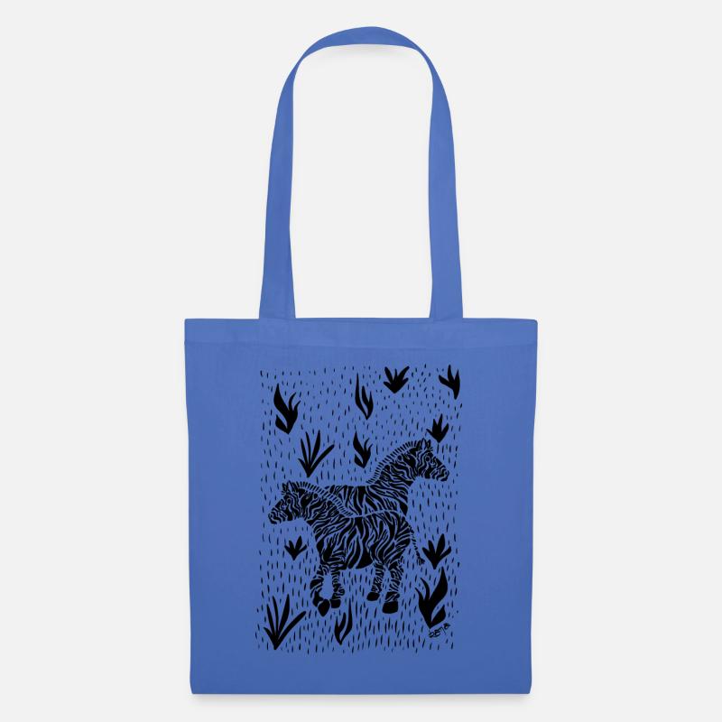 Zebras - Stoffbeutel - Hellblau