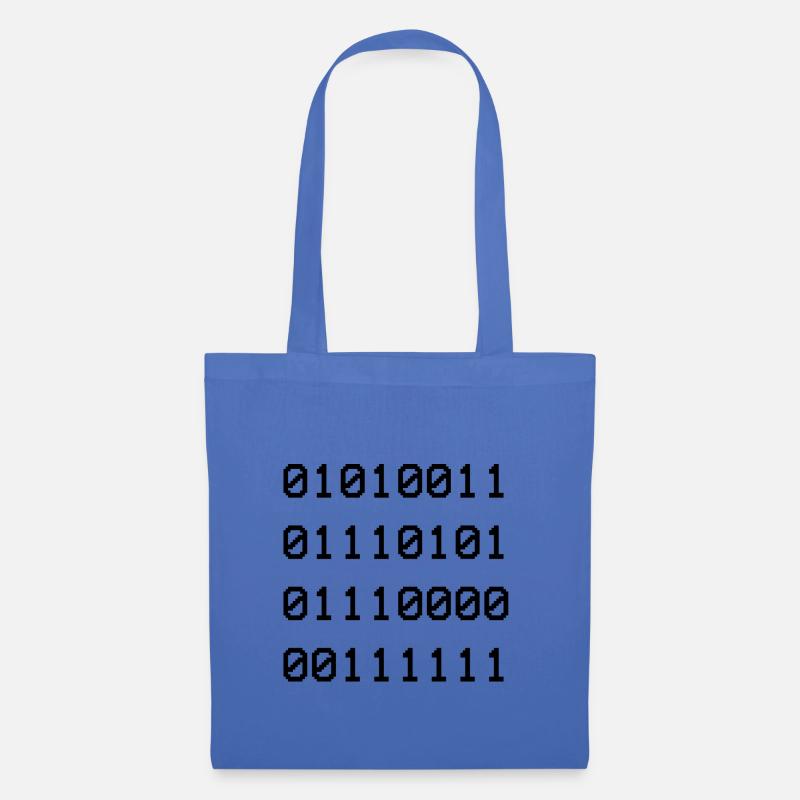 Sup Binary funny Shirt for Nerds - Stoffbeutel - Hellblau
