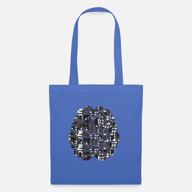 Computer PC Gehirn Logo Design - Stoffbeutel - Hellblau