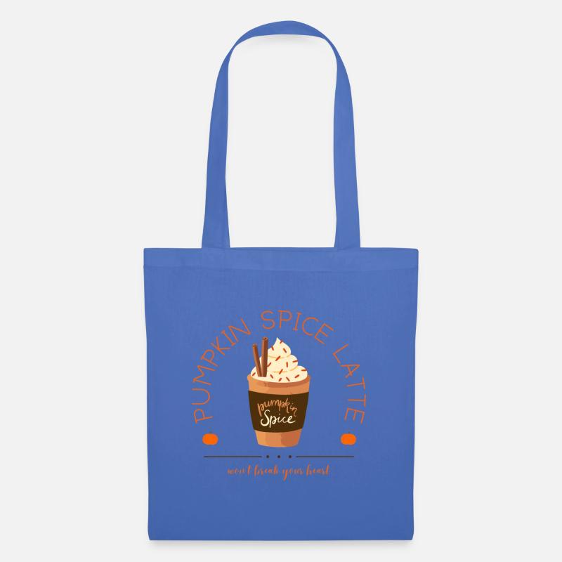 Pumpkin Spice Latte Herbst Geschenk Getränk - Stoffbeutel - Hellblau