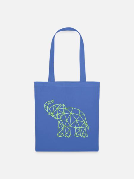 Elefant | Polygone - Stoffbeutel - Hellblau