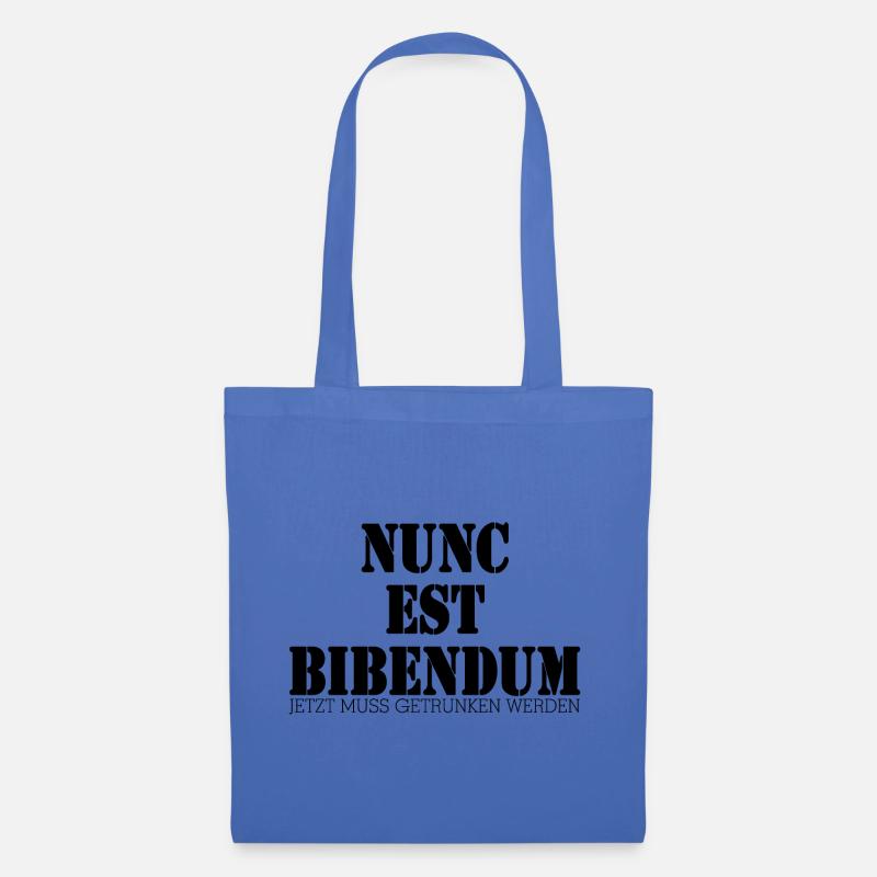 nunc est bibendum schwarz - Stoffbeutel - Hellblau