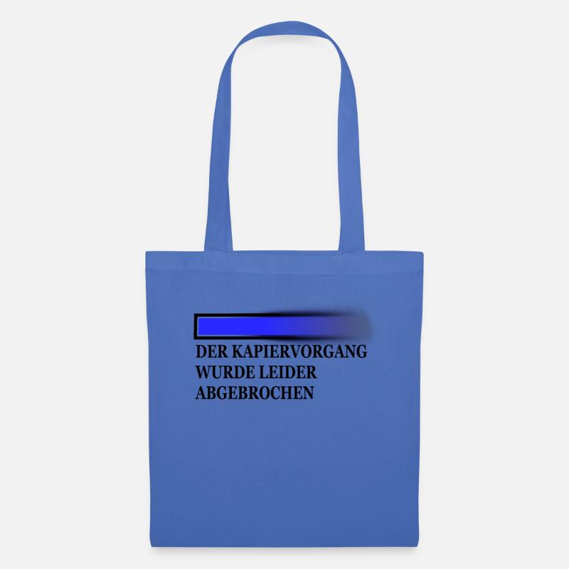 kapiervorgang schwarz - Stoffbeutel - Hellblau