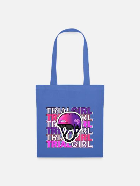TRIAL GIRL Trialbike Rennen Fahrrad Motorrad Sport - Stoffbeutel - Hellblau