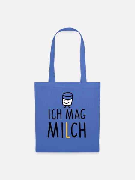 Ich mag Milch (b) - Stoffbeutel - Hellblau