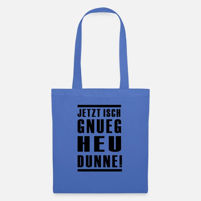 jetzt isch gnug heu dunne - Stoffbeutel - Hellblau