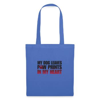 Pawprint dog heart dog friend - Tote Bag - light blue - Front