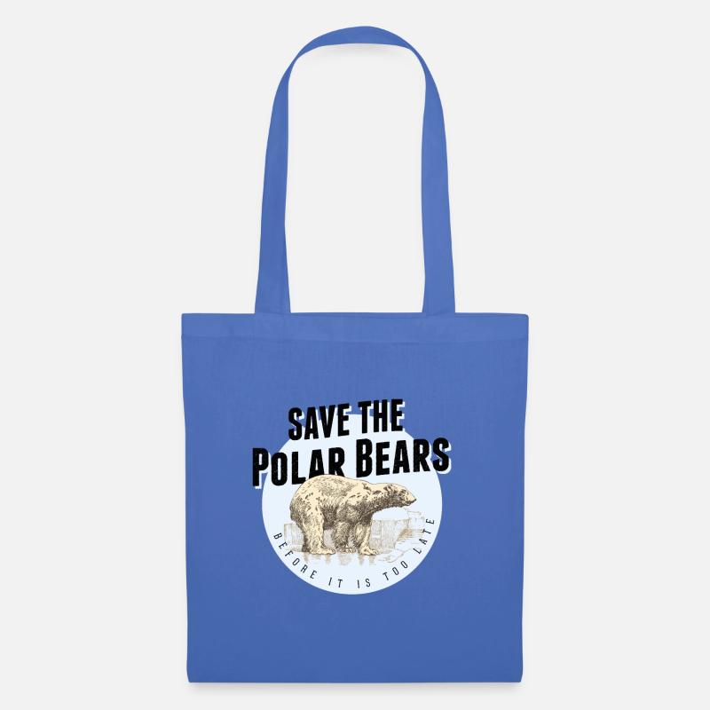 SAVE THE POLAR BEARS, STOP GLOBAL WARMING - Stoffbeutel - Hellblau