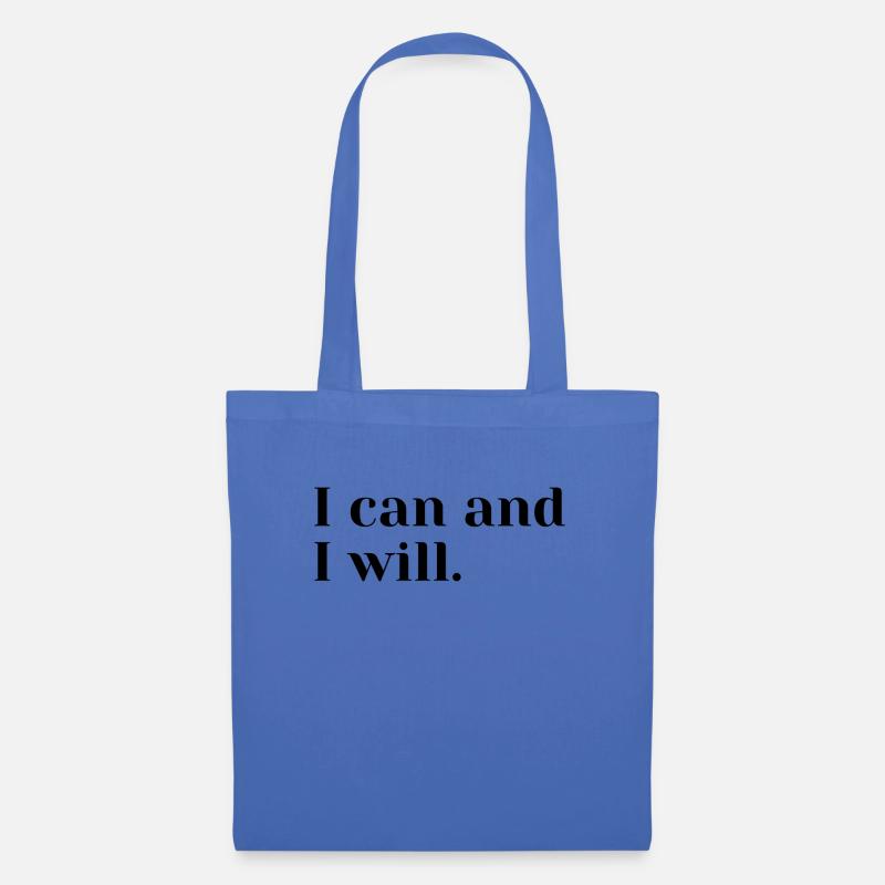 Quote I can and I will - Stoffbeutel - Hellblau
