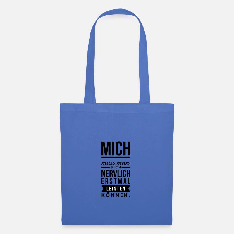 Nervlich aushalten Spruch Tshirt Geschenk - Stoffbeutel - Hellblau