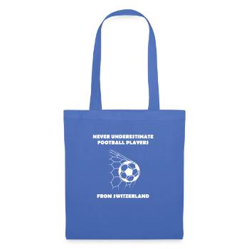 Fan de foot Joueur de foot Suisse Joueur de foot - Sac en tissu - bleu pâle - Devant