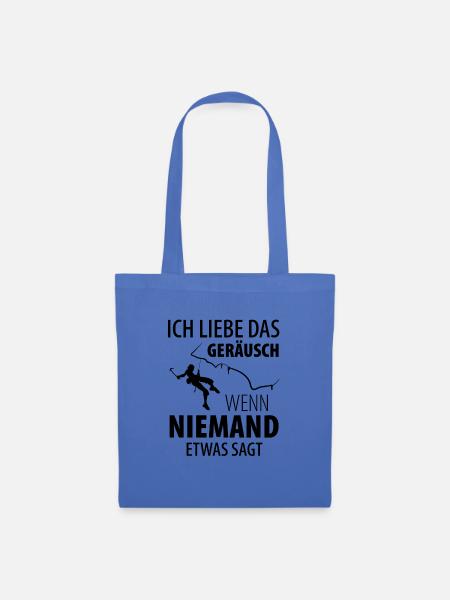 Eisklettern Eiskletterer Eispickel - Stoffbeutel - Hellblau