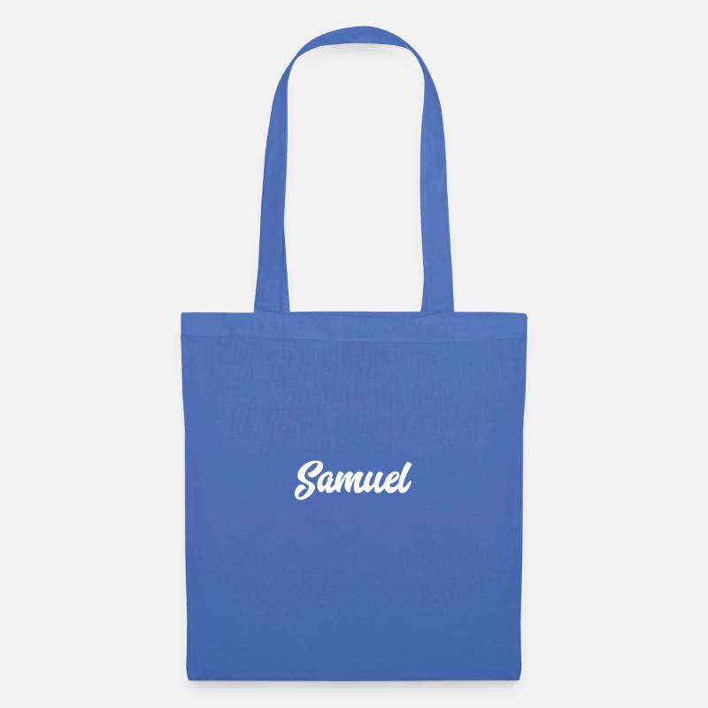 Samuel Custom Text Geburtstagsname - Stoffbeutel - Hellblau