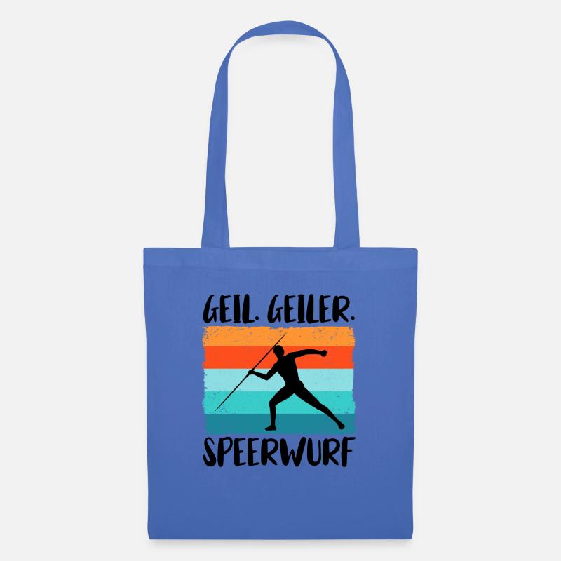 Speerwurf Speerwerfen Speerwerfer - Stoffbeutel - Hellblau
