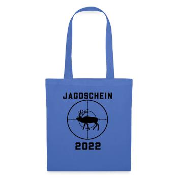 Jagdschein 2022 Jagd grünes Abitur - Stoffbeutel - Hellblau - Vorne