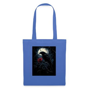 Raven Rose Moon Gloomy Gothic Black Crow - Tote Bag - light blue - Front