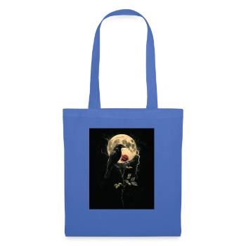 Raven Rose Moon Gloomy Gothic Black Crow - Tote Bag - light blue - Front