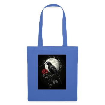Raven Rose Moon Gloomy Gothic Black Crow - Tote Bag - light blue - Front